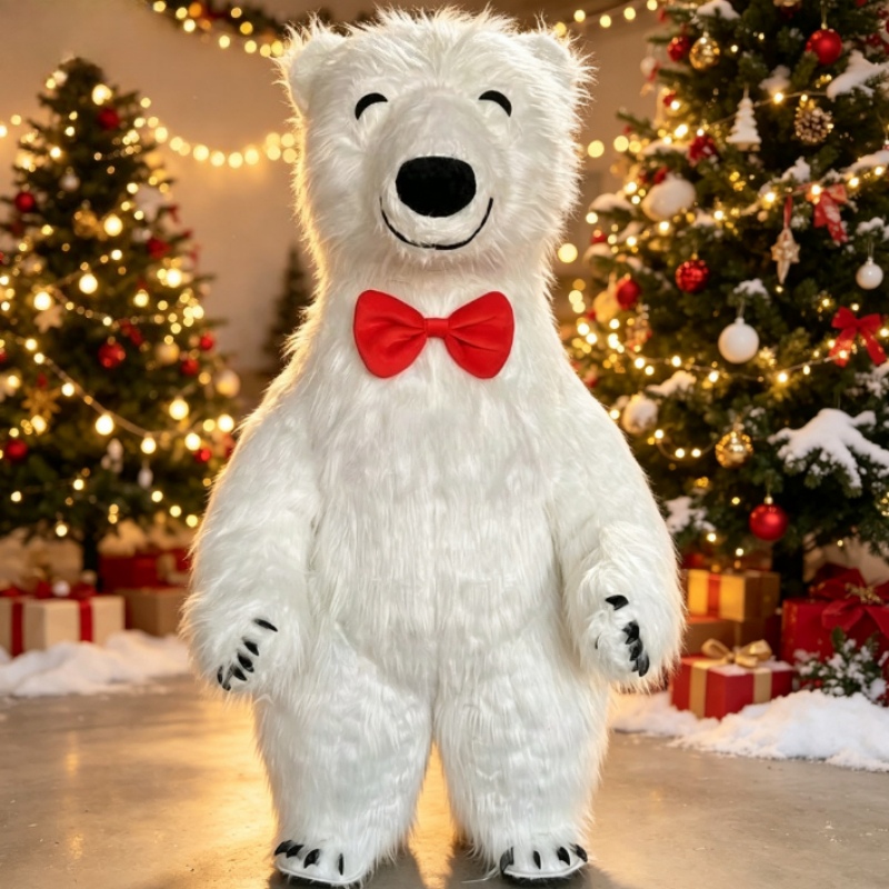 Suits - Giant Inflatable White Polar Bear Mascot