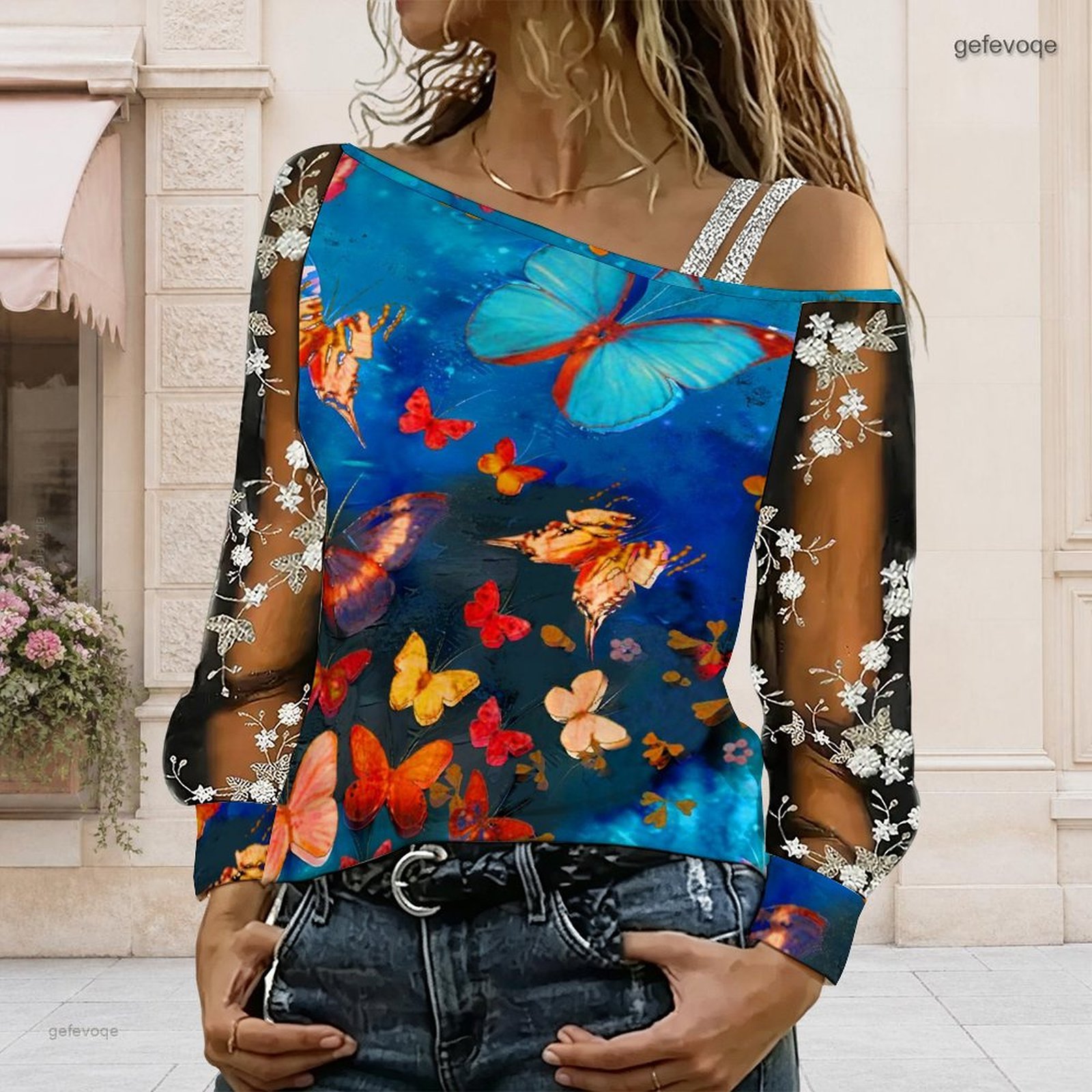 Women Off Shoulder Blouse Asym - đánh giá và giá T-Shirts